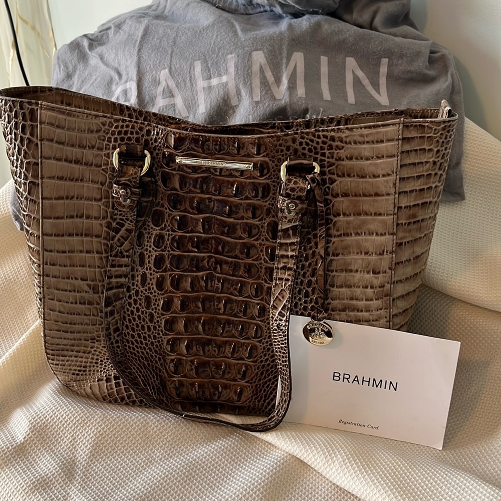 Brahmin Medium Lena in Bark Melbourne